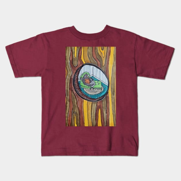 Bird Home Kids T-Shirt by Animal Surrealism